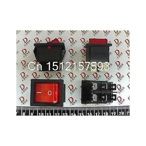 50pcs DPDT Red Indicator Light 6 Pin Rocker Switch