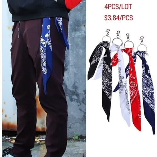Bandana Square Scarf with Key Chain