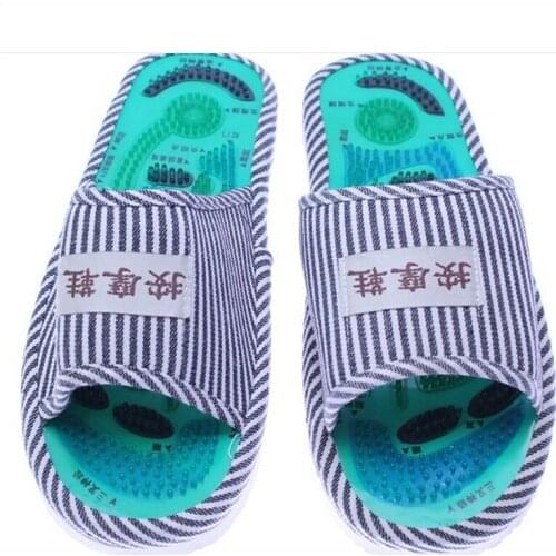 Acupressure Points Massage Shoes Magnet Reflexology Slippers Men Womens Pain Relief Foot Care Anti-Slip Health Sole Slides