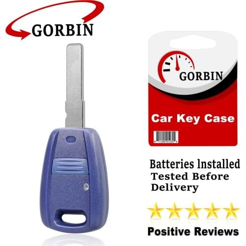 GORBIN 1 Button Car Key Shell for Fiat Punto Doblo Bravo Replacement Remote Key Case Cover SIP22 Blade GT15R Blade
