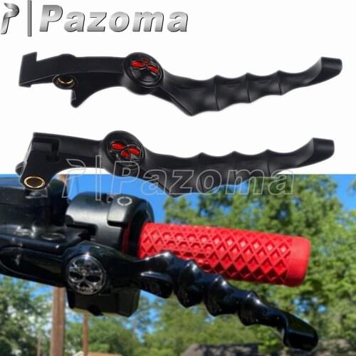 Black Skull Skeleton Brake Clutch Lever for Honda Shadow Aero VT VTX 600 1100 1300 CB750 Motorcycle Handlebar Cable Clutch Lever