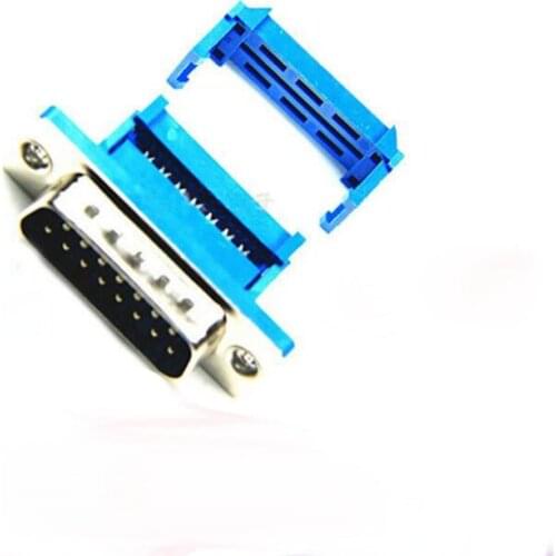 DB15 male socket connector jack Pressure wire type Crimp type Serial port 15 pin RS232 connector