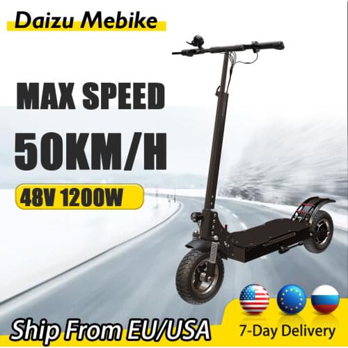 No Tax Scooter 10nch Electric Scooter 1200W 50km/h Skateboard Foldable Patinete Electrico Global Version Max Mileage 55km Adult