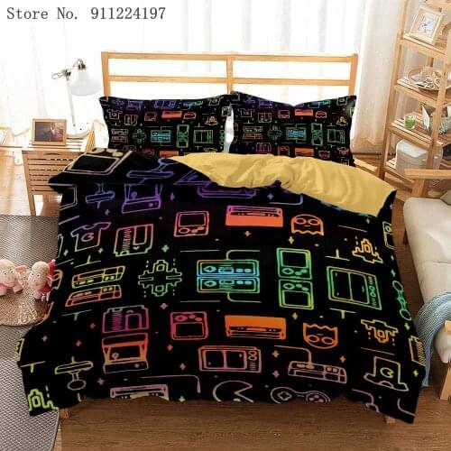 Game Handle Bedding Set Luxury Duvet Cover Soft Microfiber Quilt Cover Queen King Bedding Cartoons Kids Boys Girls Bed Cover Set