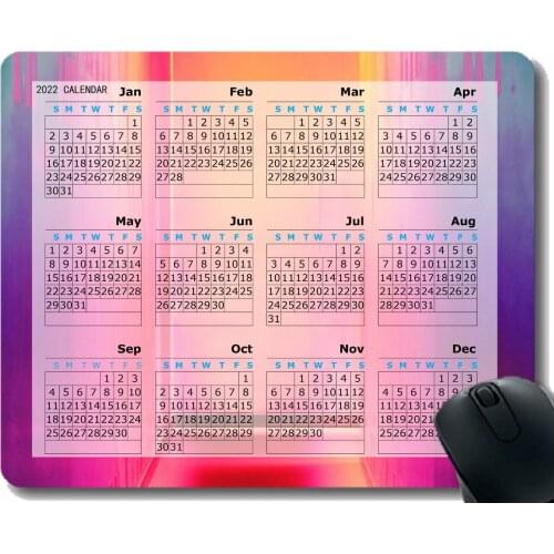 Gaming Mouse Pad 2022 Year Calendar with Holiday,Wall Light Bright Spots Custom Gaming Mouse Pads with Designs