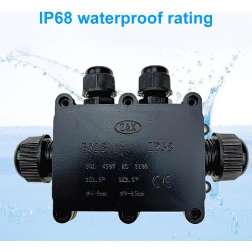 IP68 Waterproof Junction Box Electrical 2/3/4/5/6 Way Enclosure Block Cable Connecting Line Protection for Wiring Accessories