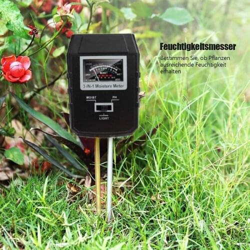 New 3 In 1 Soil Moisture Meter Sunlight And Soil PH Tester Acidity Acid Testing For Measure The Moisture In Potting Soil