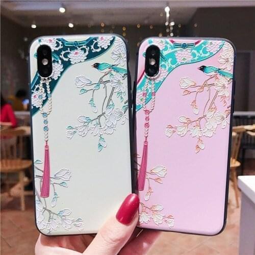 Retro style 3D Embossed Phone Case for iphone 11 12 Pro Max 7 8 6s 6 s Plus Case Cover For iphone X XR XS Max Gift Fit Coque