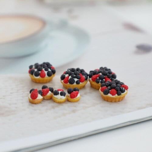 NEW 1:12 Miniature Blueberry Tart for Blyth OB11 BJD Dollhouse Kitchen Play Toys Pretend Food Accessories