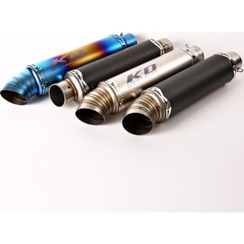 Motorcycle Exhaust Tip Escape Muffler Silencer Exhaust System Slip on 38-51mm Universal Exhaust Pipe