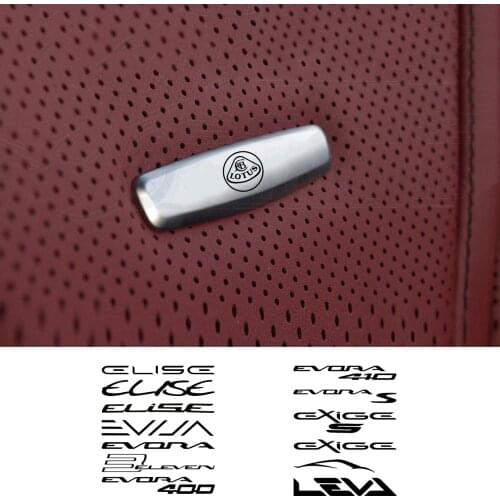 Car Chair Seat Sticker Front Seat Tuning Badges Metal FOR Lotus EVORA GT4 GT430 S EXIGE EUROPA Esprit Europa Car Accessories