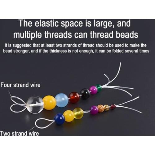 60m/Roll Beading Thread Jewelry Making Elastic Beading Cord DIY Thread For Wristband Bracelet Necklace Rope Strong Elastic Line