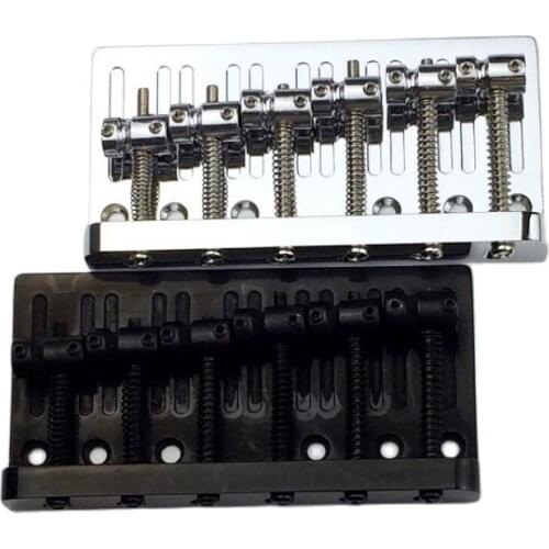 New 6 string electric bass guitar bridge in black or chrome BB060
