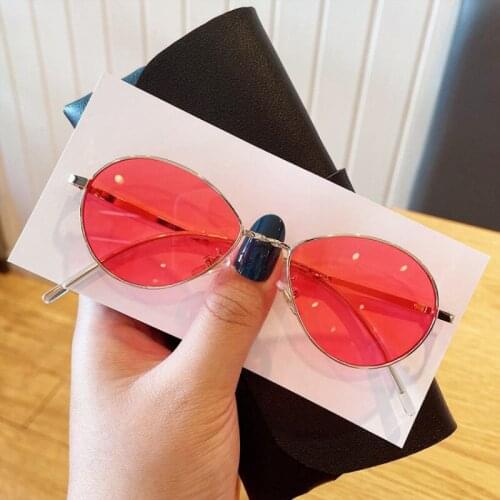 2021 New Trendy Metal Sunglasses Women Fashion Brand Design Sun Mirror Round Vintage Women Sun Glasses Men Out Door Uv400