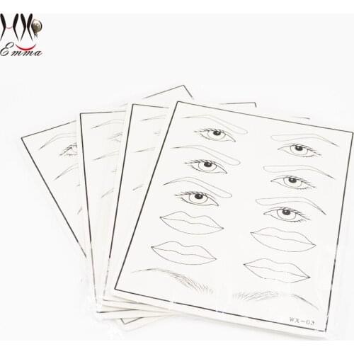 Excellent Permanent makeup Eyebrow lips Tattoo practice skin training skin Set For Beginners tattoo rotary