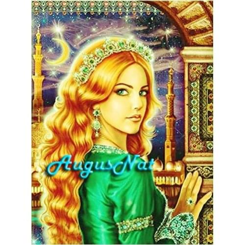 Full square diamond painting beauty wall art girl diamond dots diamont drawing sticker crystal mosaic picture home decoration