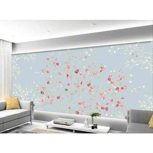Custom floral wallpaper,Elegant flowers trees,3D retro mural for living room bedroom sofa backdrop waterproof wallpaper