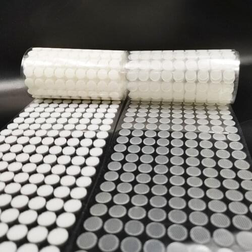 10/15mm Transaprent Self Adhesive Fastener Tape Nylon Hooks&Loops Strong Glue Baby Magic Tape Sticker 99Pairs