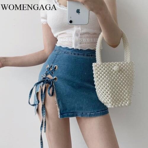 WOMENGAGA Denim Pencil Skirts