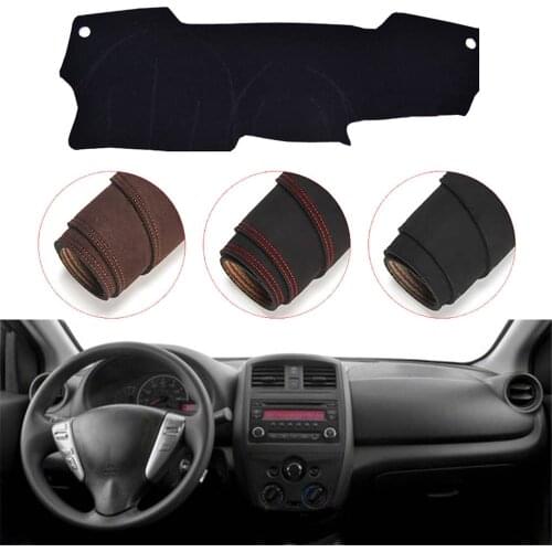 Console Dashboard Suede Mat Protector Sunshield Cover Fit For Nissan Versa 2012-2019