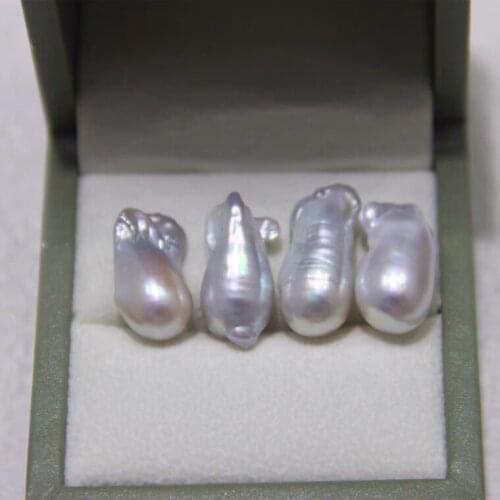 Wholesale 10-12mm Big Size White Color Baroque Shape Real Natural Freshwater Loose Pearls No Hole, 10pcs/lot