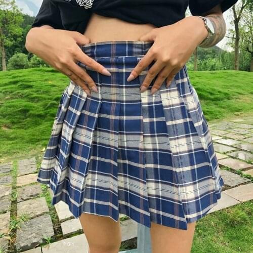 Sexy Womens Pleated Mini Skirt, Fashion High Waist Plaid Print School Uniform A-Line Short Skirt Multi-Color