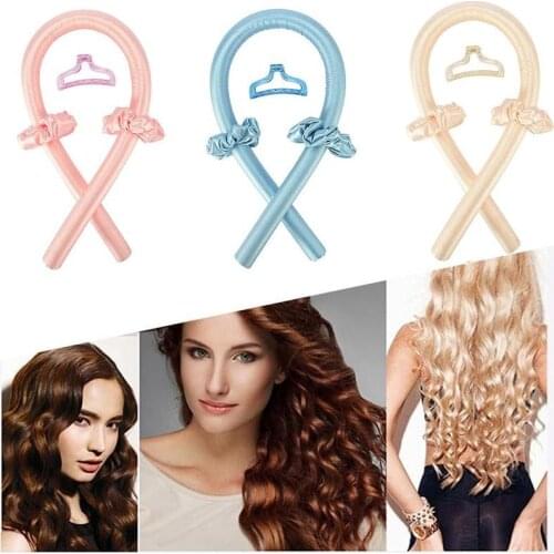 1Pc Heatless Curls Band Plastic Hair Rollers Waves Without Heat Foam Rollers Curling Ribbon Applicable All Hair Headband Hair