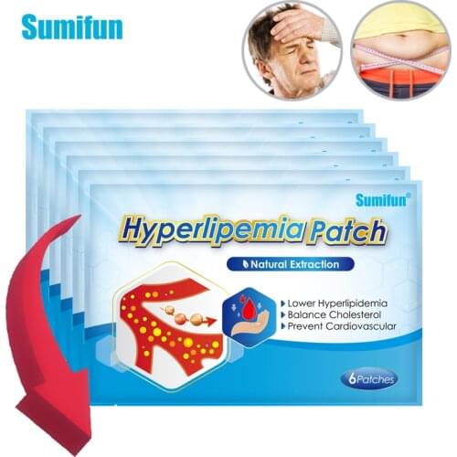 12Pcs Sumifun Reduce Hyperlipemia Patch Lower Blood Glucose Diabetic Patch High Blood Lipids Patch Relieve Vascular Congestion