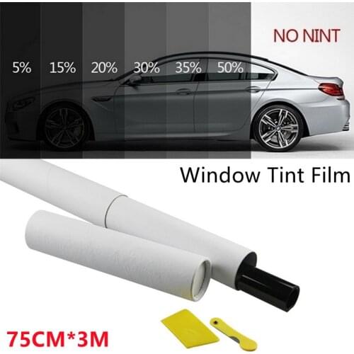 75cmX3m 1/5/15/25/35/50 Percent VLT Window Tint Film Glass Sticker Sun Shade Film for Car UV Protector Foil Sticker Summer Films
