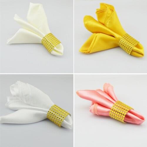 Satin Square 50cm Napkins For Wedding Birthday Christmas Party Event Party Supplies Handkerchief Table Dinner Tea Cloth Napkins