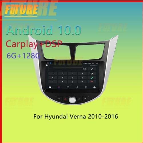 128G For Hyundai Verna 2010 2011 2012-2016 Android Car Radio Stereo 2Din Multimedia Player GPS Navigation Touch Screen Head Unit