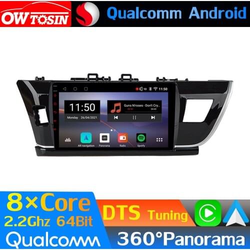 Qualcomm 8Core Android Car Media For Toyota Corolla Altis E170 E180 2013-2017 GPS 360 Panoramic Radio CarPlay HDMI WiFi DTS HIFI