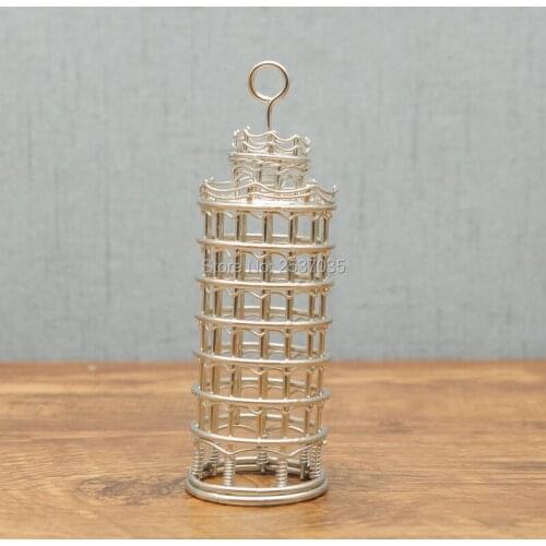 FREE SHIPMENT J23 LEANING TOWER OF PISA MODEL 3D MEMO CLIP SCULPTURE/DECORATION CRAFTS WEDDING&BIRTHDAY&HOME&OFFICE&GIFT&PRESENT