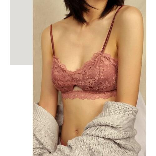 Free shipping Women Lingerie Thin lace UNDERWEAR LINGERIE sexy Bras for Women bralette Deep V Women bra conductor of Padded