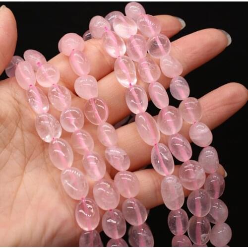 Natural Stone Bead Irregular Rose Quartz Loose Beads 10-12 MM For DIY Jewelry Making Necklace Bracelet Earrings Accessory