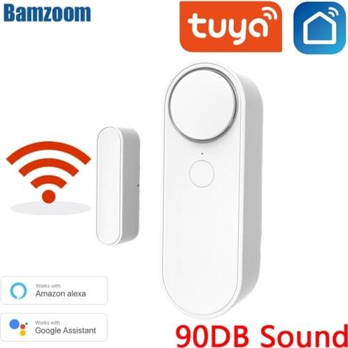 Tuya Smart Home WiFi Door Sensor Door Open Detectors Security Protection 90DB Loud Alarm System Home Security Alert Alarm