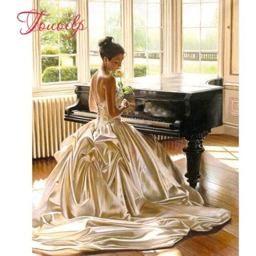 Photo Custom! Private custom! 5D DIY Diamond Painting! piano girl Diamond Painting Full Diamond mosaic Rhinestone Embroidery,art