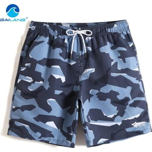 Gailang Brand Mens Camo Beach Shorts Casual Men Polyester Quick Drying Boardshorts Bermuda Big Size Board Shorts Boxers Trunks