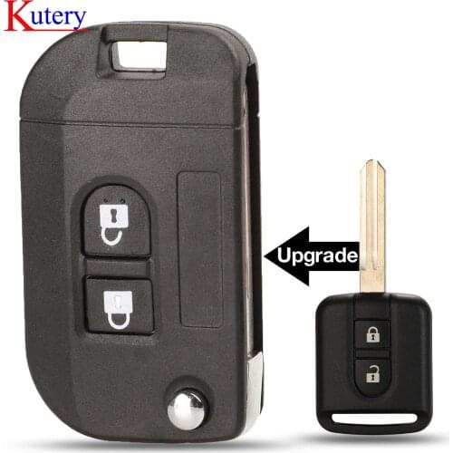 Kutery upgrade key case shell for NISSAN Cabstar F24M Micra K12 Navara D40M Note E11 NV200 M20M Patrol Y61 Qashqai J10