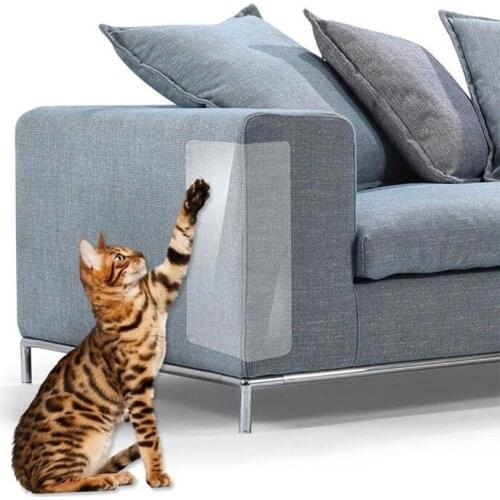 2Pcs/Set Couch Guard Cat Claw Protector Pinless Self-adhesie Protect Pads Cat Scratching Furniture For Upholstery Leather Chairs
