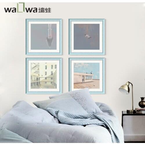 Wall frog youth illustration small fresh bedroom wall paintings of the slow life of modern living room decoration painting Qiao