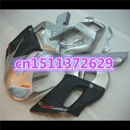 100%new Fairing kit for YZF-R6 98-02 YZF R6 98 99 00 01 02 silver black YZF600 R6 1998 99 00 01 2002 ABS fairing parts-D D