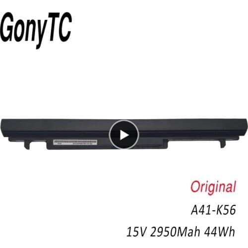 GONYTC New A41-K56 Laptop Battery for ASUS K46 K46C K46CA K46CM K56 K56CA K56CM S46C S56C R505CA A32-K56 A42-K56 15V 2950mAh