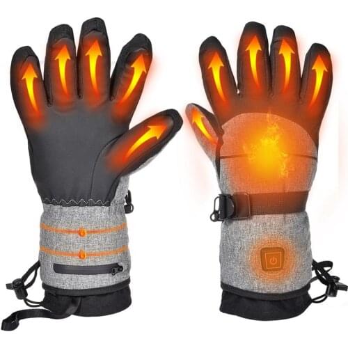 Electric Heated Gloves Rechargeable Winter Warm Gloves for Skiing Snowboard Cycling