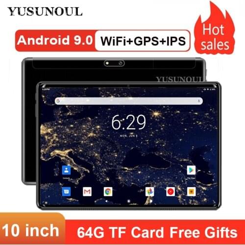 2020 New Tablet Pc 10 inch Android 9.0 Google Play 3G Phone Call Tablets WiFi Bluetooth GPS 2.5D Tempered Glass 10 inch Tablet