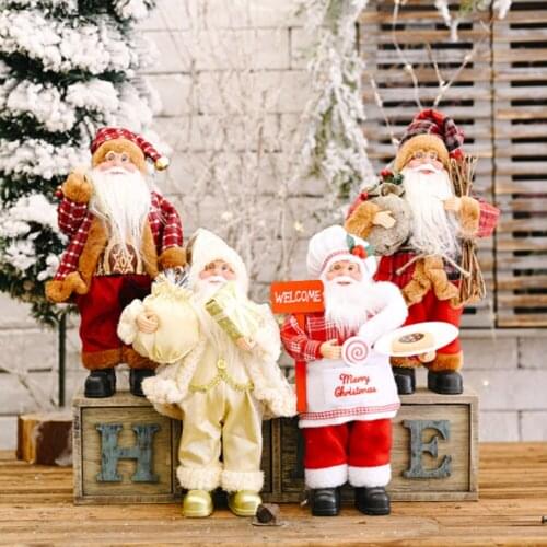 Christmas Santa Claus Doll Ornament Home Decoration kids Gift Merry Christmas Decorations Cute
