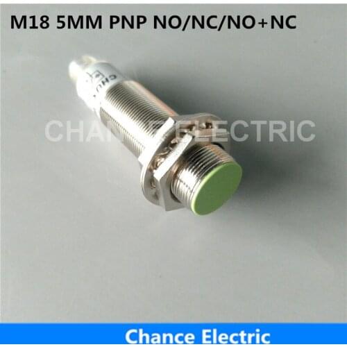 Sensor Connector M18 HALF SETS NO+NC 4PINS Detect Distance 5MM Proximity Sensor Switch PNP