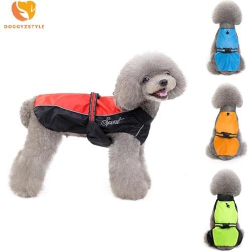Reflective Dog Raincaot Waterproof Jacket Jumpsuit Pet Clothes For Small Medium Large Dog Yellow Rainwear Pet Clothes S-2XL