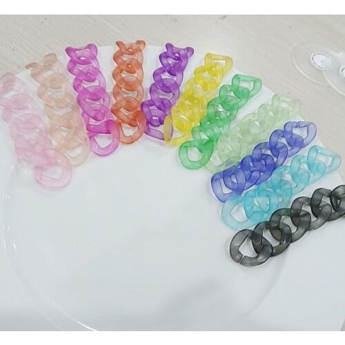 PLasti chain Colors Women Acrylic Shoulder Bag Strap Chic Solid Color In 24cm*29cm Messenger Belts Handbags Decoration Fashion