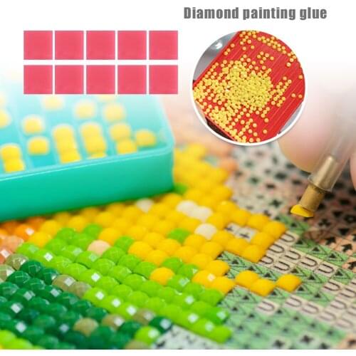 10pcs Resin Diamond Drilling Sticking Mud DIY Diamond Painting Glue Handcraft Dotting Wax Clay Rhinestone Accessories